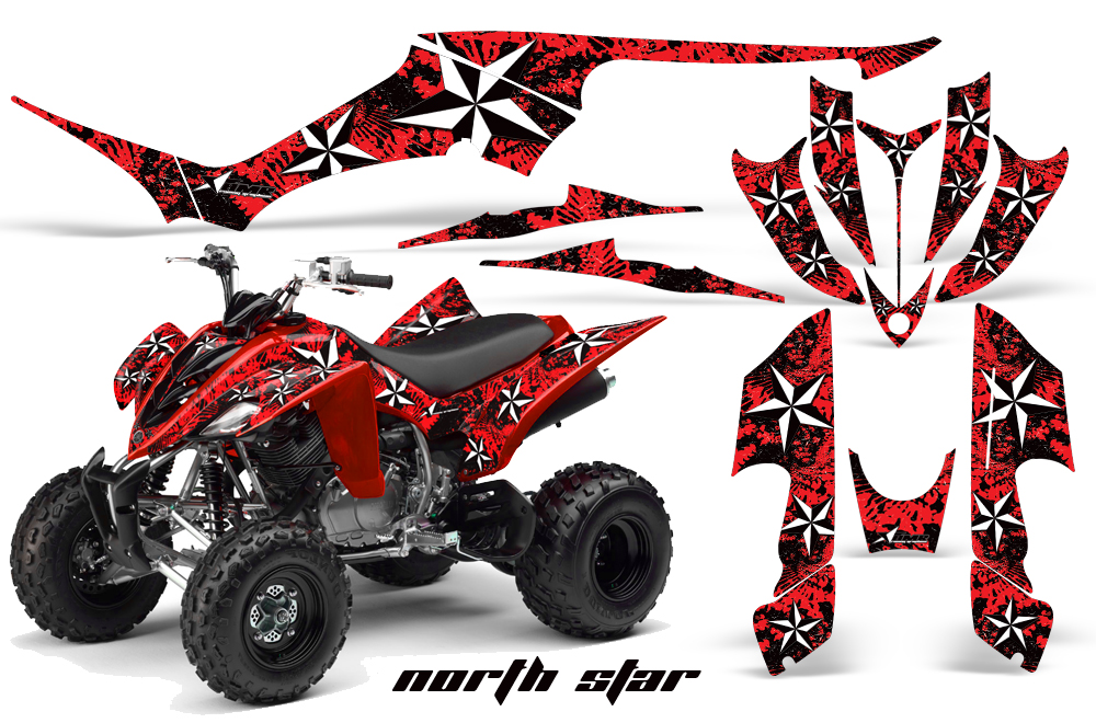 Yamaha Raptor 350 Graphics Northstar Red